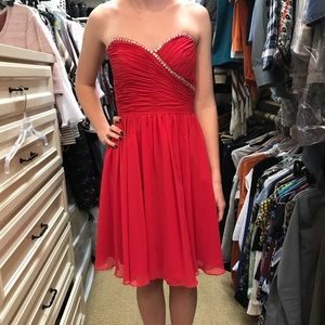 FINAL OFFER Strapless red cocktail dress